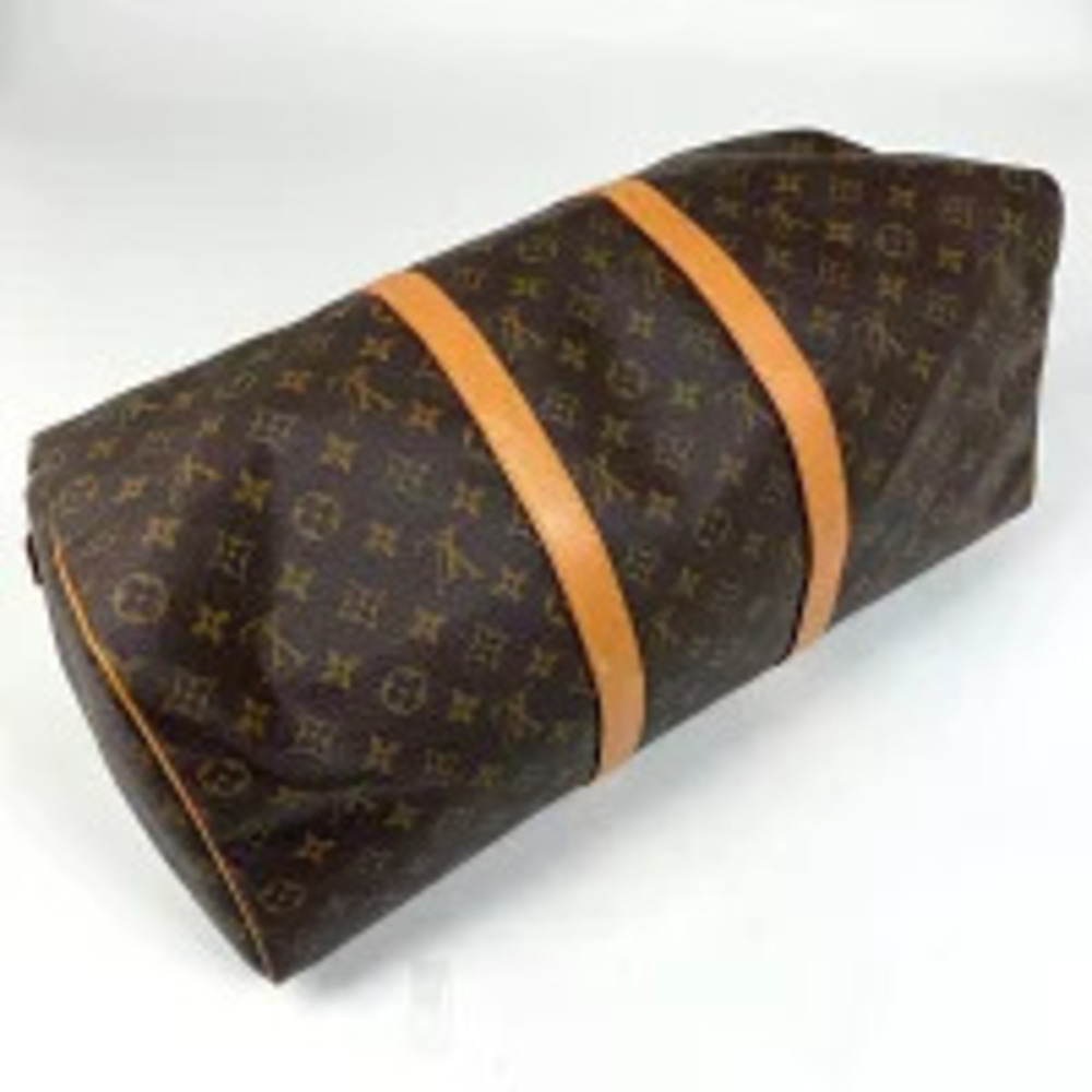 Louis Vuitton Bag Monogram Brown Travel Handbag Keepall Boston Business Brown
